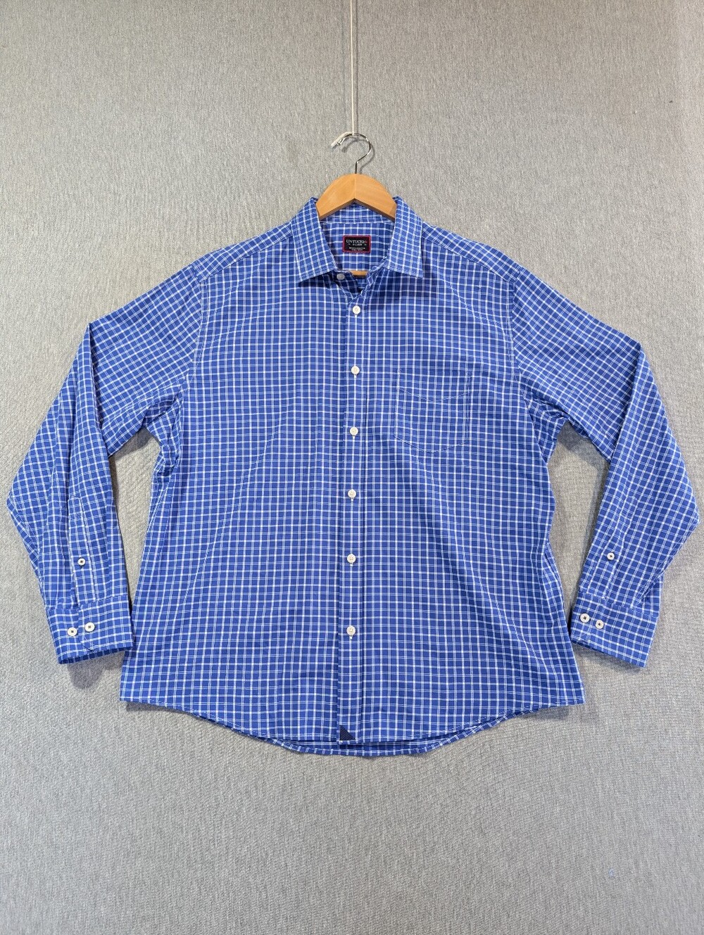 UNTUCKit Kiepersol Button Up Shirt Men's XL Blue White Plaid